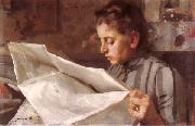 Anders Zorn Emma Zorn reading oil painting on canvas